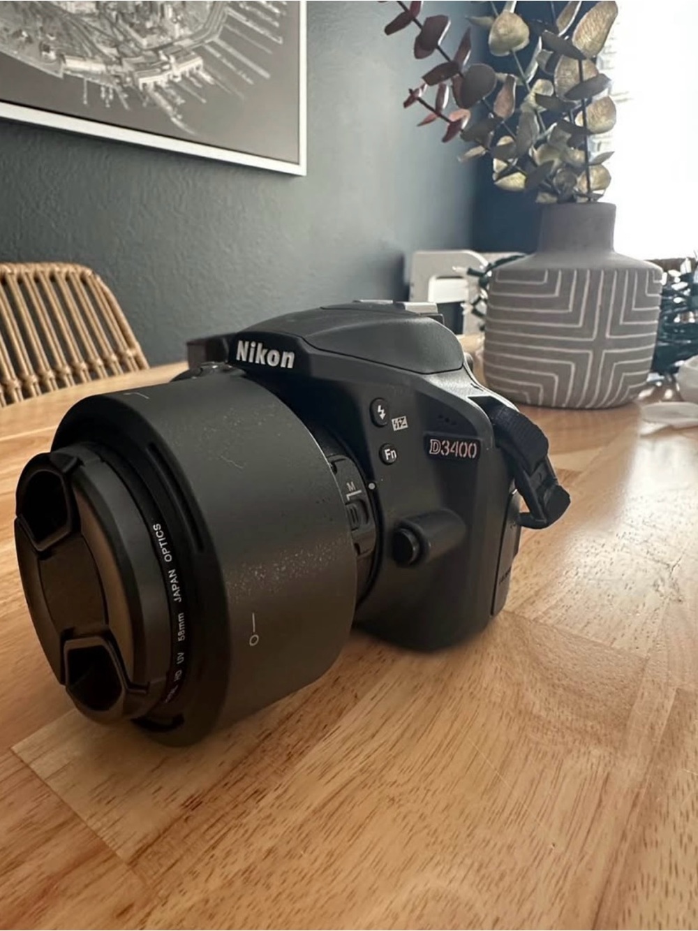 Nikon D3400 DSLR Camera, Lens, and Accessories